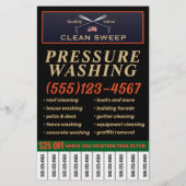 Patriottische hogedrukreiniger met telefoonnummers flyer (Achterkant)