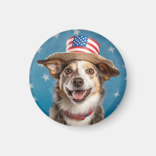 Patriottische Hond Amerikaanse stijl burger stemme Magneet