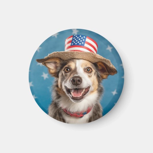 Patriottische Hond Amerikaanse stijl burger stemme Magneet (Voorkant)