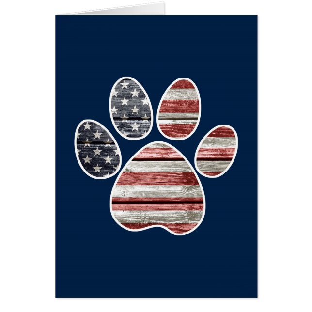 Patriottische hond, Amerikaanse vlag, druk (Voorkant)