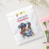 Patriottische Hond-Australische Herder Bedankzakje (Gezegeld)
