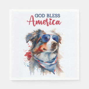 Patriottische Hond-Australische Herder Servet