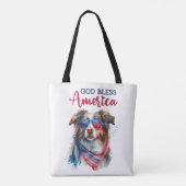 Patriottische Hond-Australische Herder Tote Bag (Achterkant)