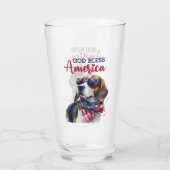 Patriottische Hond-Beagle Glas (Achterkant)