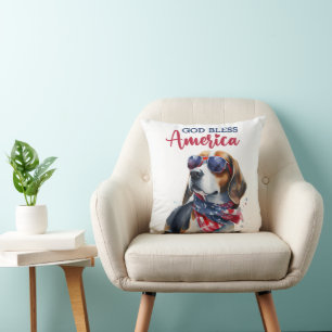 Patriottische Hond-Beagle Kussen