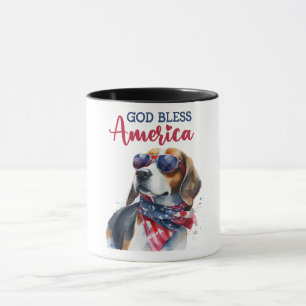 Patriottische Hond-Beagle Mok