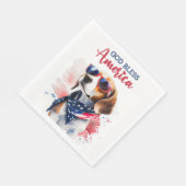 Patriottische Hond-Beagle Servet (Hoek)