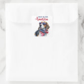 Patriottische Hond-Beagle Vierkante Sticker (Tas)