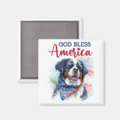 Patriottische Hond- Bernersennen Magneet (Voorkant / Achterkant)