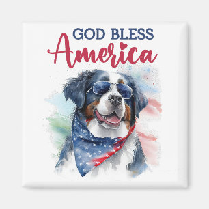 Patriottische Hond- Bernersennen Magneet