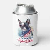 Patriottische Hond-Boston Terrier Blikjeskoeler (Blikje Voorkant)