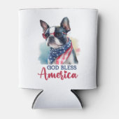 Patriottische Hond-Boston Terrier Blikjeskoeler (Voorkant)