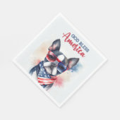 Patriottische Hond-Boston Terrier Servet (Hoek)