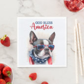 Patriottische Hond-Boston Terrier Servet (Insitu)