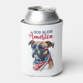 Patriottische Hond-Boxer Blikjeskoeler (Blikje Voorkant)
