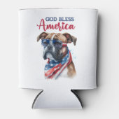 Patriottische Hond-Boxer Blikjeskoeler (Voorkant)