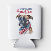 Patriottische Hond-Boxer Blikjeskoeler (Achterkant)