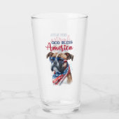 Patriottische Hond-Boxer Glas (Achterkant)
