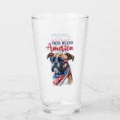 Patriottische Hond-Boxer Glas (Voorkant)