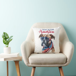 Patriottische Hond-Boxer Kussen