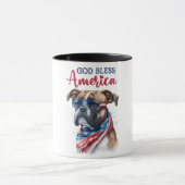 Patriottische Hond-Boxer Mok (Midden)