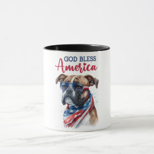 Patriottische Hond-Boxer Mok