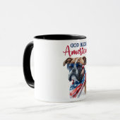 Patriottische Hond-Boxer Mok (Voorkant links)