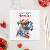Patriottische Hond-Boxer Servet (Insitu)
