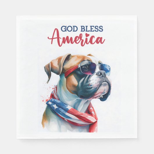 Patriottische Hond-Boxer Servet (Voorkant)
