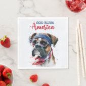 Patriottische Hond-Boxer Servet (Insitu)