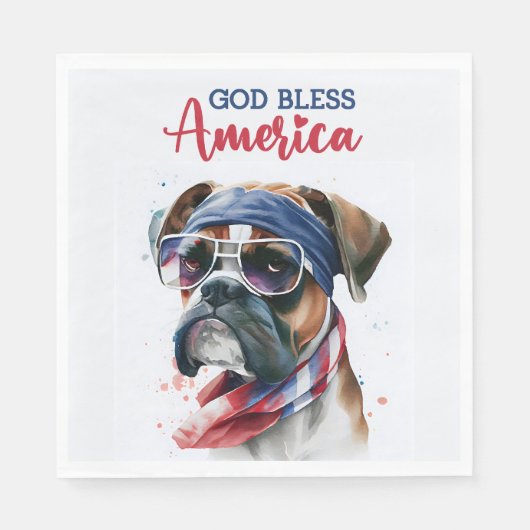 Patriottische Hond-Boxer Servet (Voorkant)