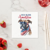 Patriottische Hond-Boxer Servet (Insitu)