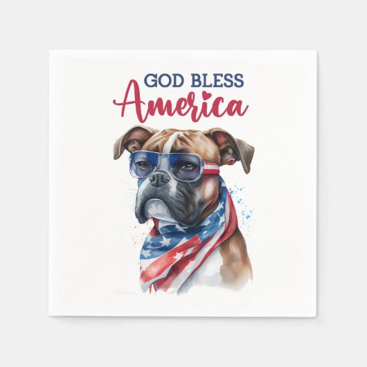 Patriottische Hond-Boxer Servet (Voorkant)