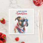 Patriottische Hond-Boxer Servet (Insitu)