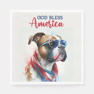 Patriottische Hond-Boxer Servet