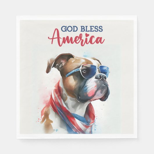 Patriottische Hond-Boxer Servet (Voorkant)