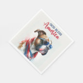 Patriottische Hond-Boxer Servet (Hoek)