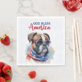 Patriottische Hond-Boxer Servet (Insitu)