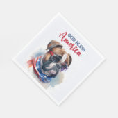 Patriottische Hond-Boxer Servet (Hoek)
