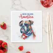 Patriottische Hond-Boxer Servet (Insitu)