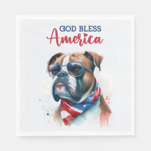 Patriottische Hond-Boxer Servet