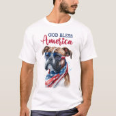 Patriottische Hond-Boxer T-shirt (Voorkant)