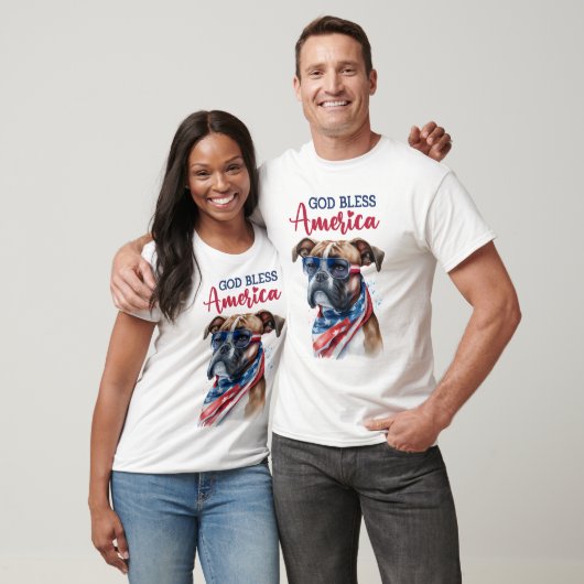 Patriottische Hond-Boxer T-shirt (Unisex)