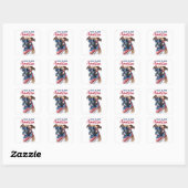 Patriottische Hond-Boxer Vierkante Sticker (Vel)