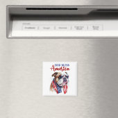 Patriottische Hond-Bulldog Magneet (Insitu (Vaatwasser))