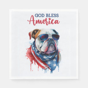 Patriottische Hond-Bulldog Servet