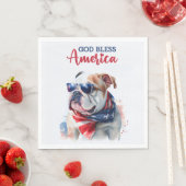Patriottische Hond-Bulldog Servet (Insitu)