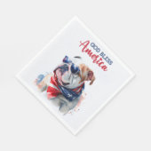 Patriottische Hond-Bulldog Servet (Hoek)