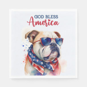 Patriottische Hond-Bulldog Servet