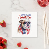 Patriottische Hond-Bulldog Servet (Insitu)